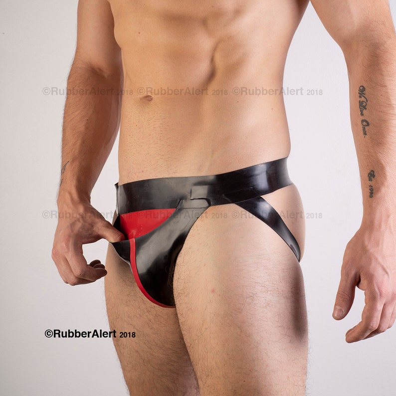 Rubber Jockstrap With Horizontal Fly Opening Access at Top of Etsy