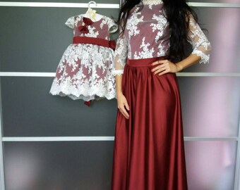 matching birthday dresses for mom and daughter