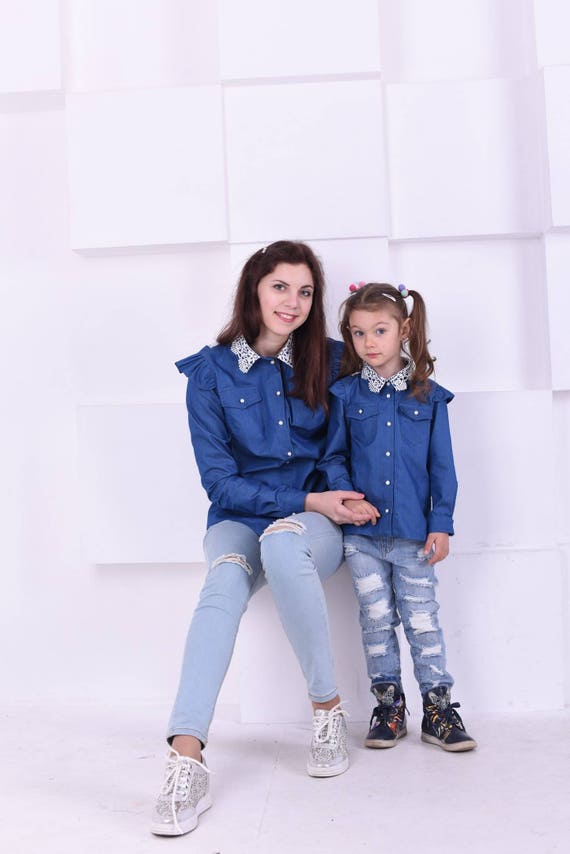 Blue jean deals matching shirt