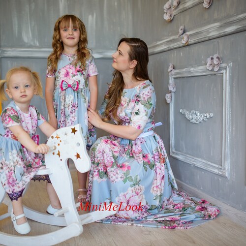Floral Mommy and Me Dresses Mother Daughter Matching Dresses Etsy