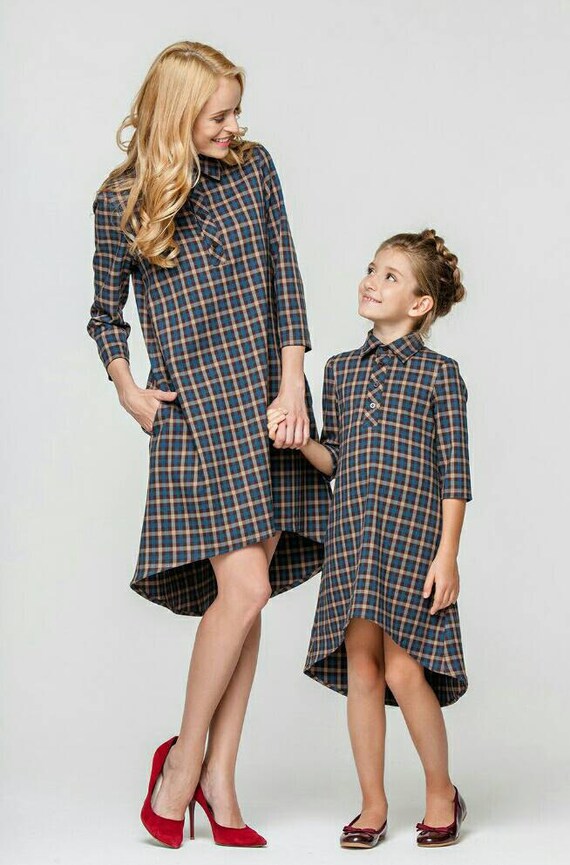 mother daughter plaid dresses