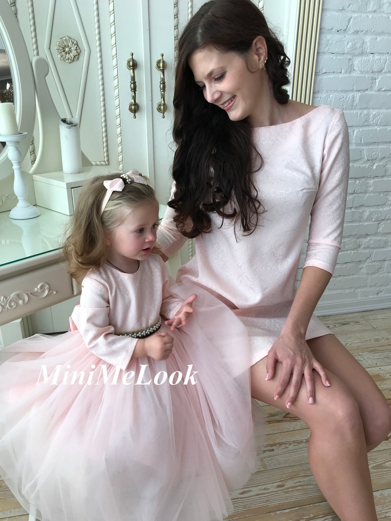 Pink Mommy and Me Matching Dresses Pink Photoshoot Dress - Etsy