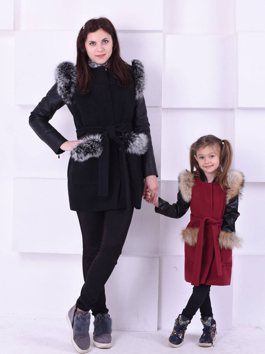 Mum and daughter store matching coats