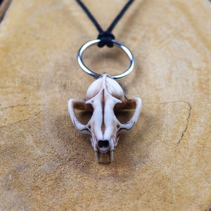 Bat Skull necklace, resin replica hand painted, gothic shaman witch image 8