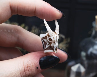 Goat Skull bead for dreadlocks hair braiding and beard, resin replica hand painted