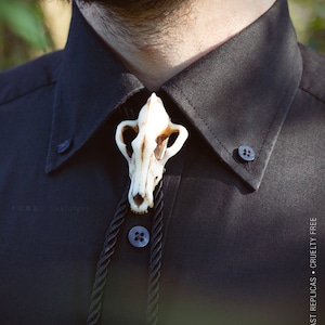 Cravate bolo tête de loup, réplique en résine peinte à la main, style gothique steampunk amérindien texan, cadeau pour marié