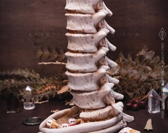 Human Spine Dice Tower, for TTRPG, Horror Grimdark RPG Accessories, Dungeon Master Gift, Necromancer, Horror Lovers, 3D Printed PLA