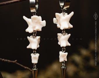 Wirbel-Ohrhänger, Gothic- und Dark-Academia-Schmuck, Hexen- und Okkult-Accessoires, Edelstahl, Alternatives Geschenk für Frauen
