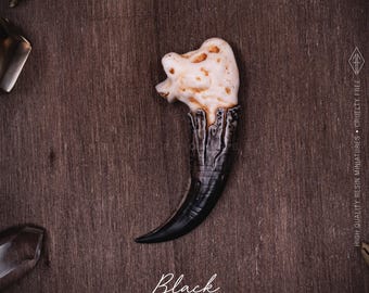 Harpy Eagle Claw Necklace, Resin Replica Hand Painted, Viking