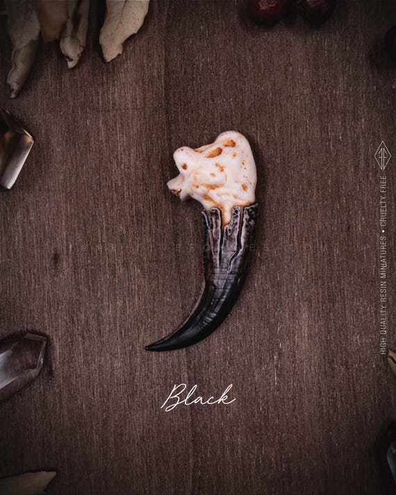 Harpy Eagle Claw Necklace, Resin Replica Hand Painted, Viking