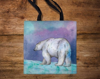 NORDPOL, Eisbär Tragetasche, Weihnachtsgeschenktasche