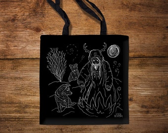 OJUN, tote bag, siberian shaman, witchy bag