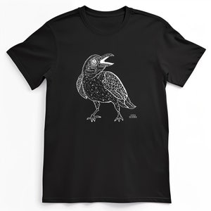 CHARA-SUORUN, raven tshirt, crow shirt, unisex t-shirt, pagan clothing