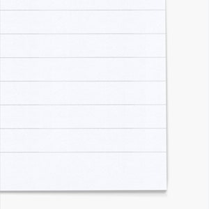 May include: A close-up of a white, textured surface with horizontal lines. The lines are evenly spaced and create a subtle pattern. The surface is clean and appears to be made of paper or a similar material.