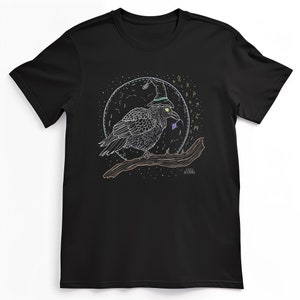 RAVEN NIGHT raven tshirt, crow shirt, unisex t-shirt, pagan clothing