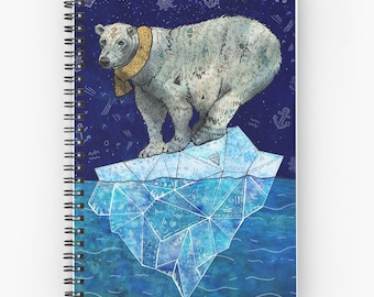 STELLAR EDGE, polar bear notebook, nature lover gift, christmas gift