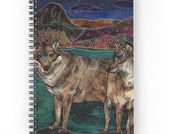 WOLF LOVE, Wolf Notizbuch, Tier Journal