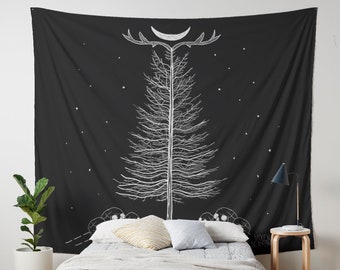 TUURU, shaman tapestry, witchy wall art, pagan home decor