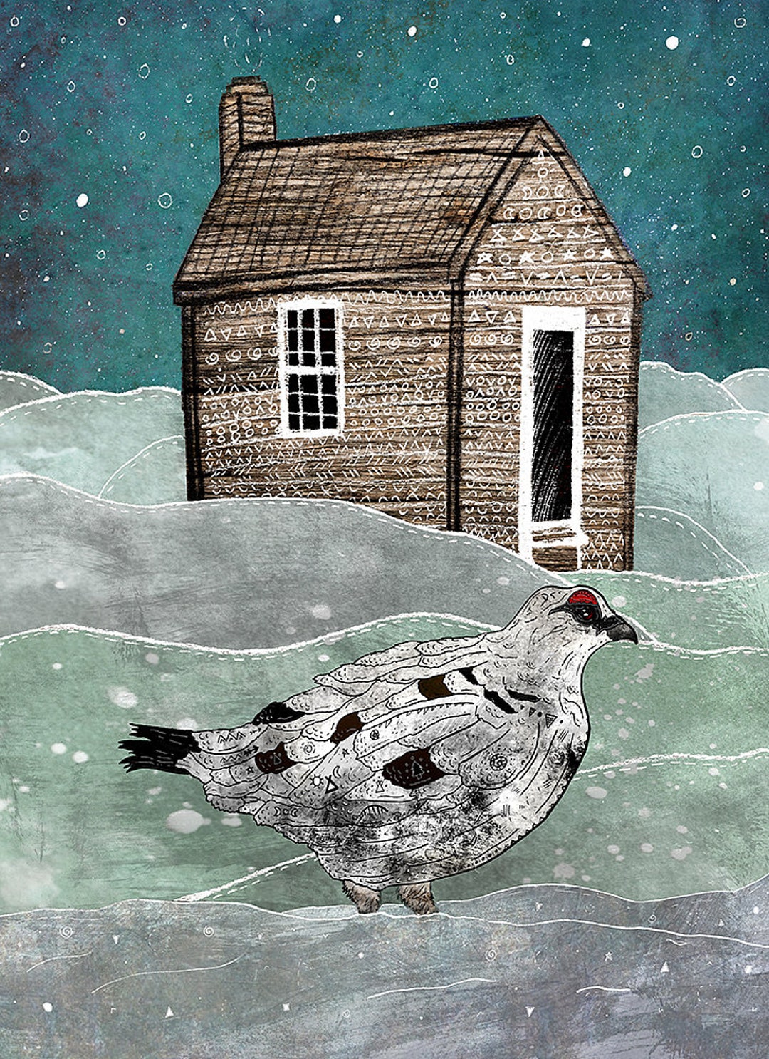 ALASKA, Wildlife Art, Alaska Art Print, Bird Print Etsy