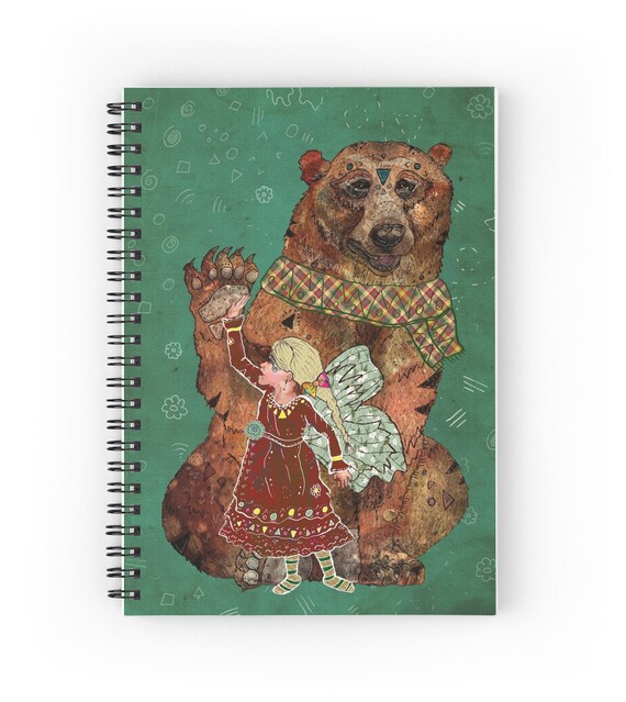 MAGIC BEARER, bear notebook, woodland notebook, fantasy journal