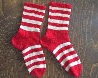 Handknitted woolen socks