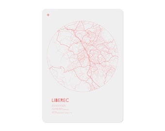 Liberec map poster (approx. 21 x 30 cm, A4), poster, Liberec poster, Liberec illustration, Liberec souvenir