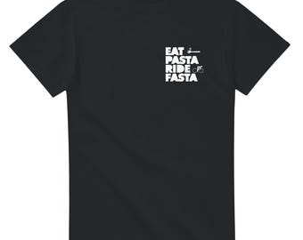 T-shirt | black | Unisex | Eat Pasta Ride Fasta