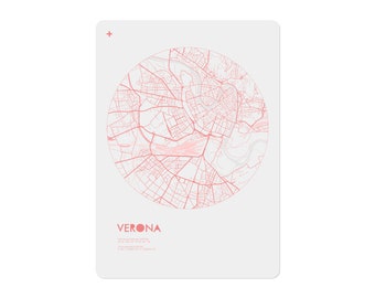 Verona map poster (approx. 21 x 30 cm, A4), poster, Verona poster, Verona illustration, Verona souvenir