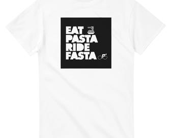 Camiseta | Unisex | Come Pasta, viaja rápido