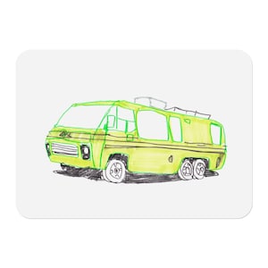 Postkartenset "Autos | Coole Camper", 4er-Set, Zeichnungen, Kunst, Skizzen, Sketches