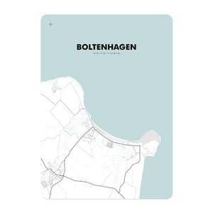Poster Karte Boltenhagen (ca. 21x30 cm, A4), Poster, Boltenhagen-Poster, Boltenhagen-Illustration, Boltenhagen-Souvenir, City-Map