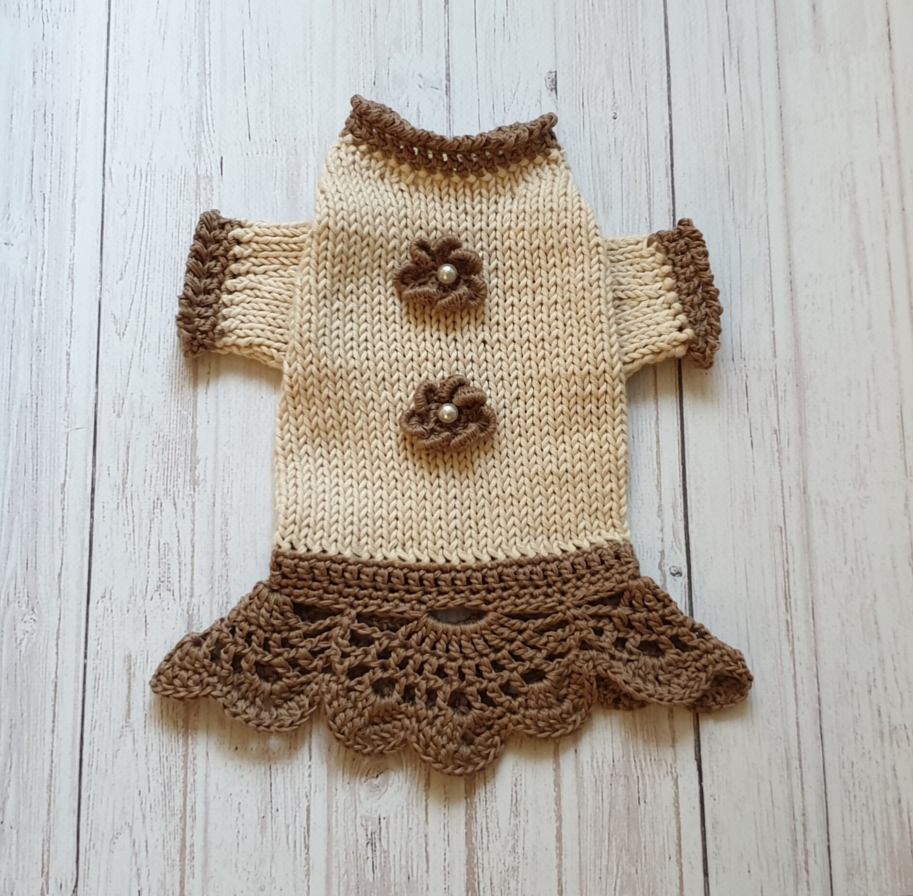 Knitted Dress Dog Dress Knitted Dress for Dogs Knitting Dog Set