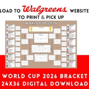 Walgreens 2026 World Soccer Tournament Match Schedule Poster 24"x36" Digital Download .png file