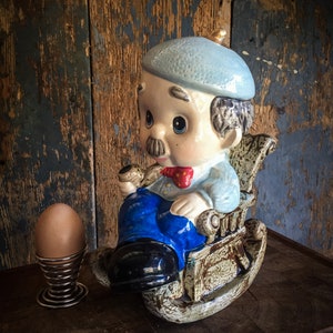 Ceramic Piggy Bank, Grandpa with Mustache