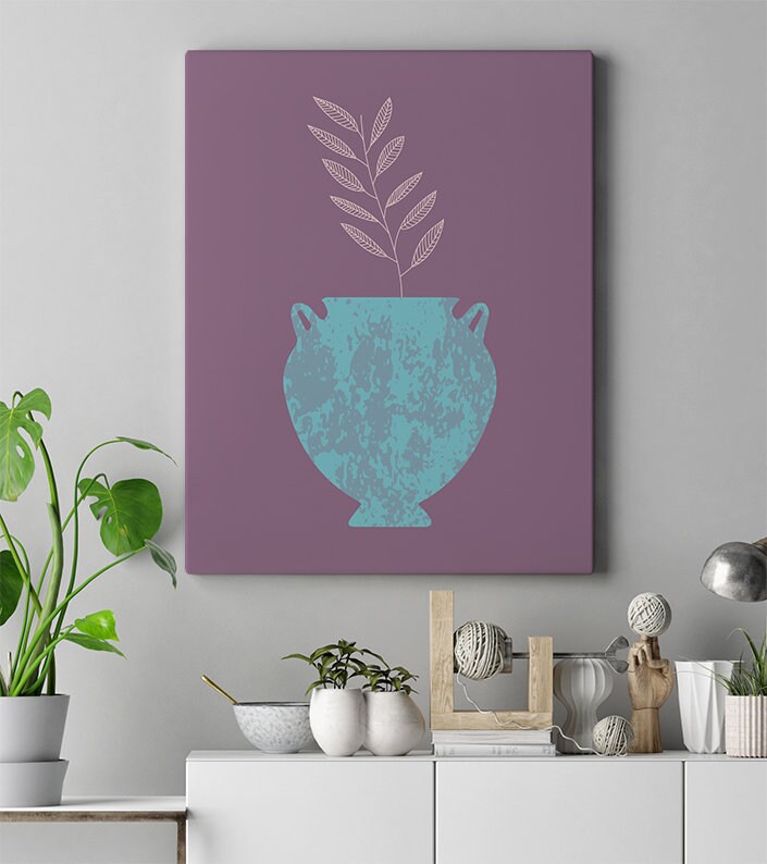 Set of 3 Mid Century Modern Greek Art Turquoise Blue Ceramic Etsy