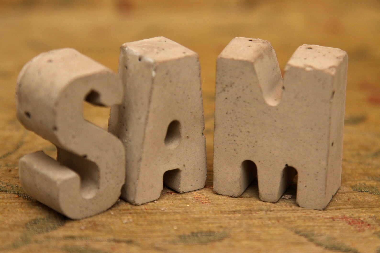 Concrete Letters Concrete Alphabet Lovers Initials Etsy