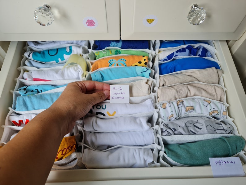 Baby Cloth Organizer Nursery Dresser Drawer Divider Set of Etsy