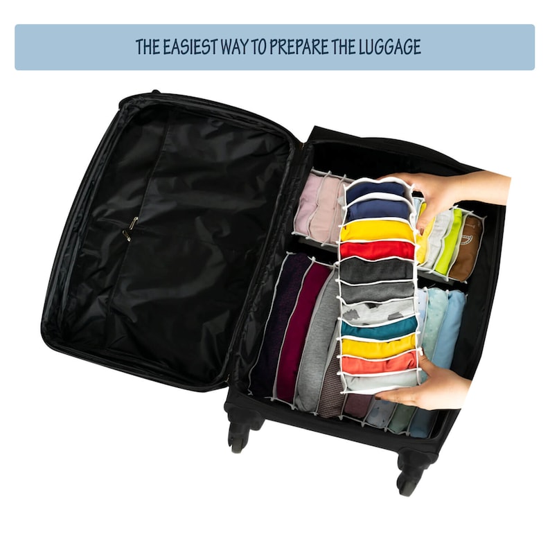 Luggage Packing Organizer Drawer and Suitcase Divider Set Etsy