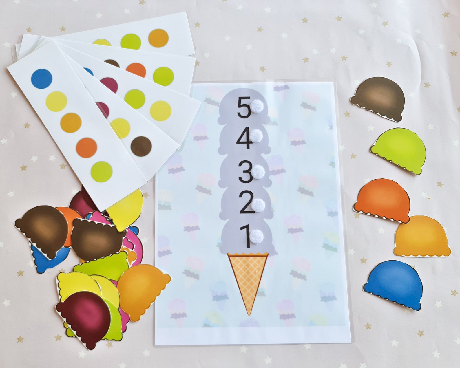 Ice Cream Pretend Play Printable Kids Dramatic Play Color - Etsy