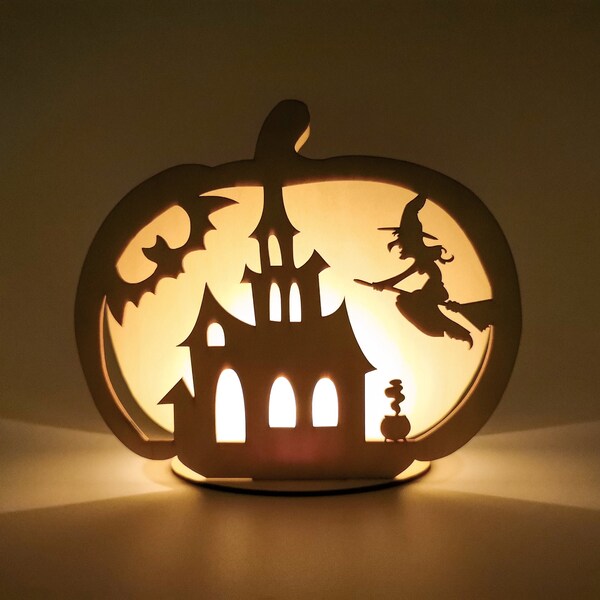 Candle Holder Halloween Etsy