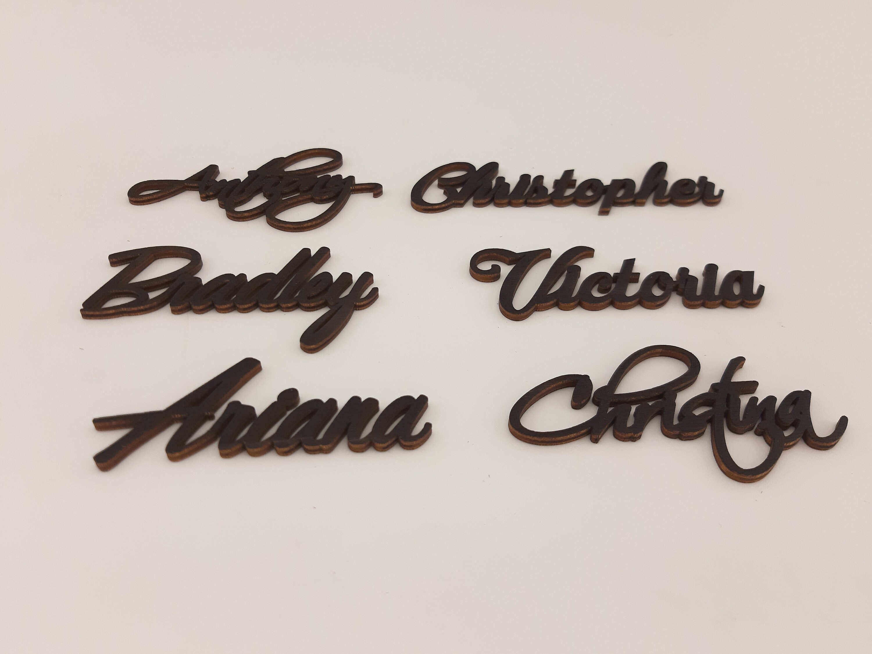 Seating Chart Name Cards Cut Out Wooden Custom Place Cards Etsy