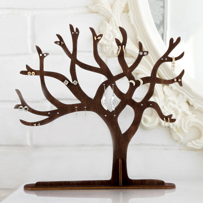 Wooden Jewelry Tree Stand Wooden Jewelry Tree