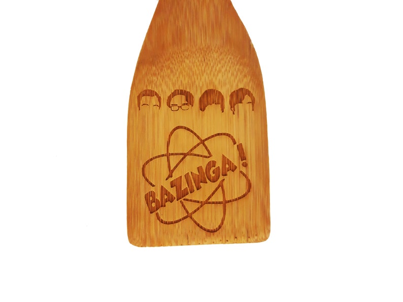 Big bang theory spatula engraved spatula natural wood spatula kitchen accessories gift idea spatula Big bang theory fan