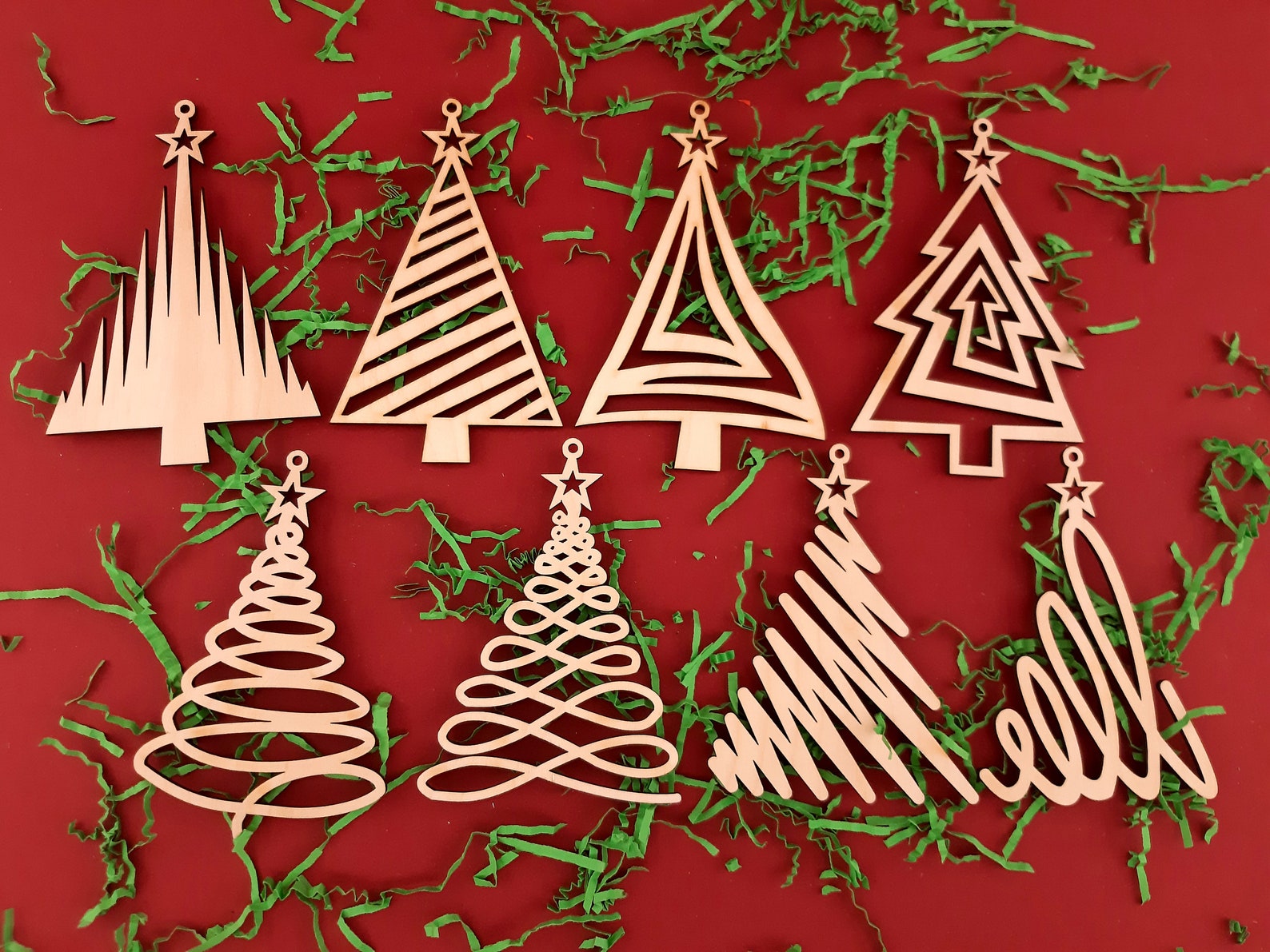 Rustic Christmas Tree Hanging Decoration Wooden Xmas Tree Etsy