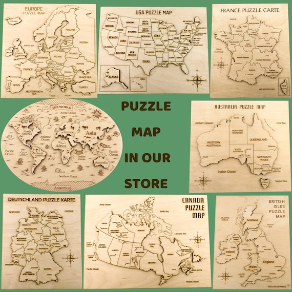 World Map Montessori-Style Wooden World Puzzle For Kids (Ages 3