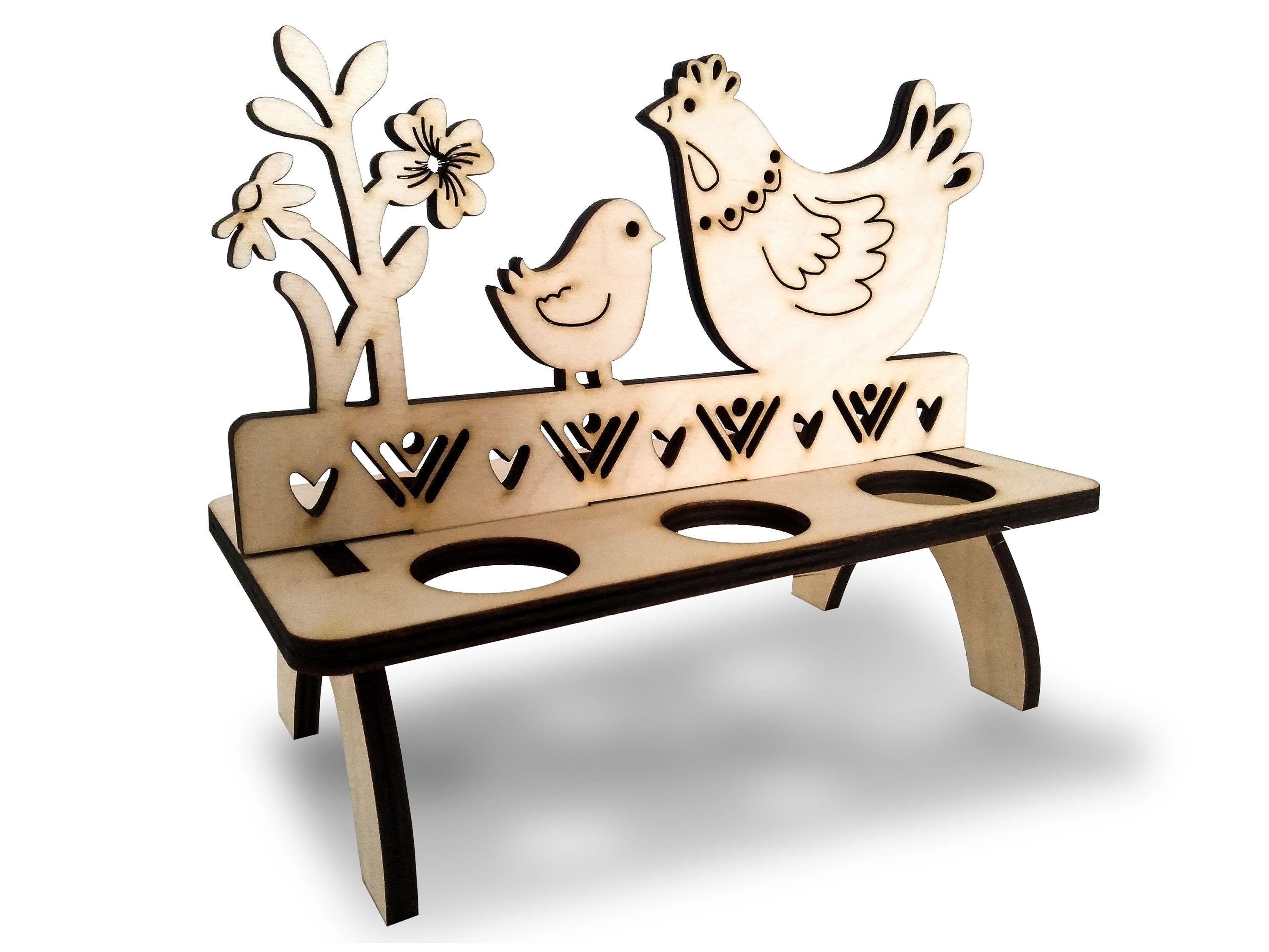 Chicken Decor Eggs Holder Vintage Easter Egg Tray Easter Hen Etsy