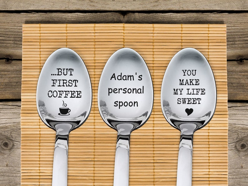 Custom Tea Spoon Personalized Spoon Engraved Tea Spoon Etsy