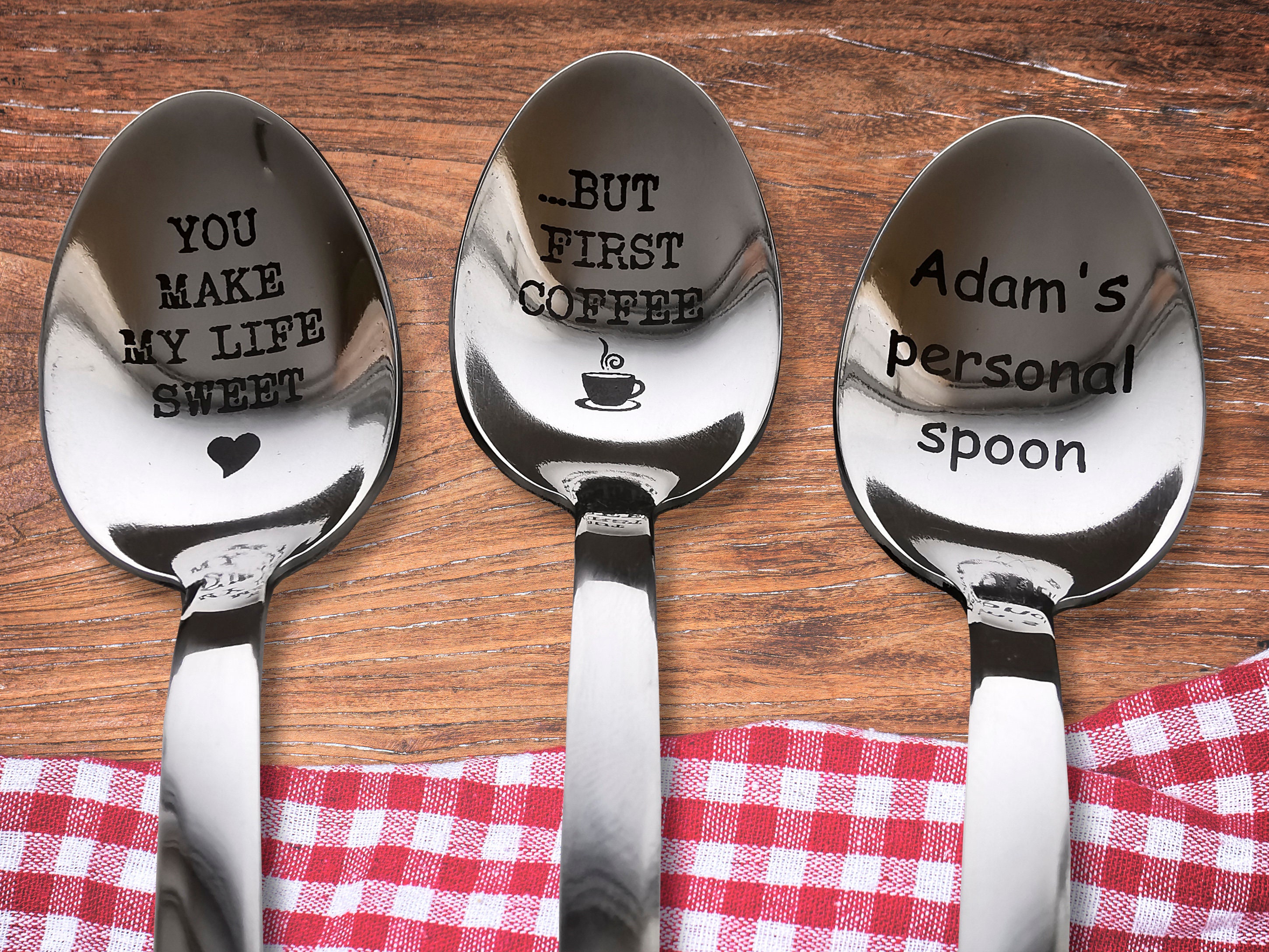 Custom tea spoon Personalized spoon Engraved tea spoon Etsy