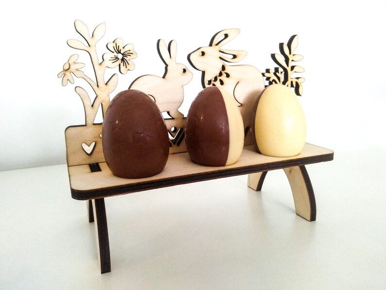 Vintage Easter Eggs Holder of Wood Spring Table Decoration Etsy