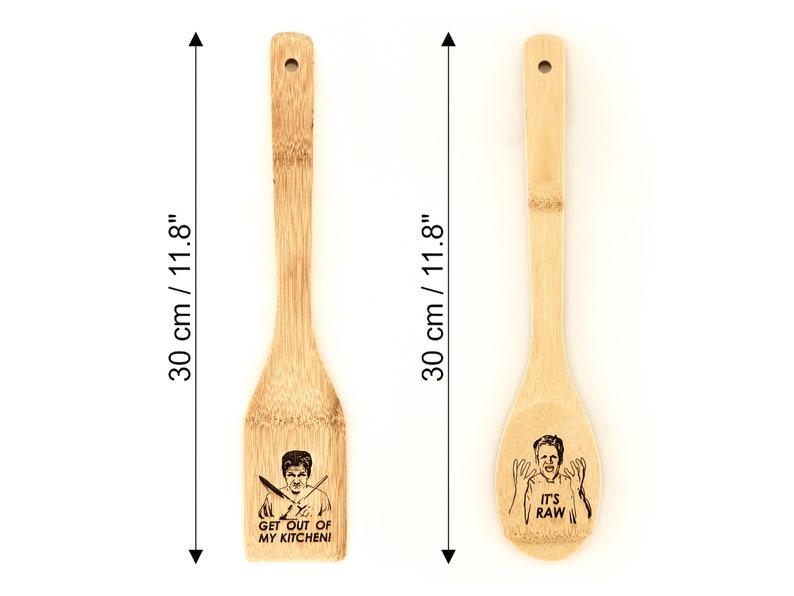 Gordon Ramsay Wood Engraved Spoon and Spatula Set Chef Etsy